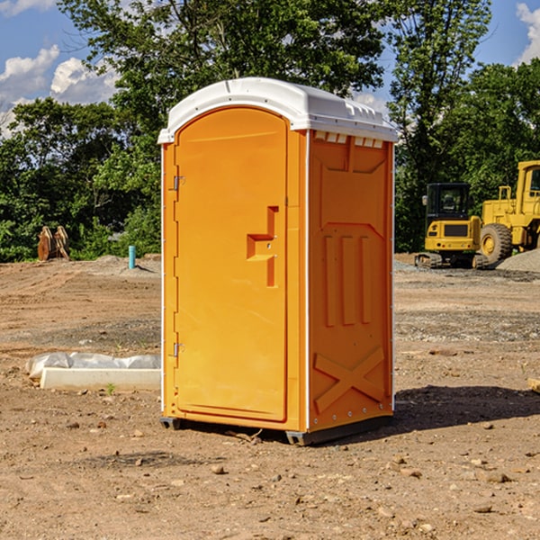 how often are the porta potties cleaned and serviced during a rental period in Santa Anna